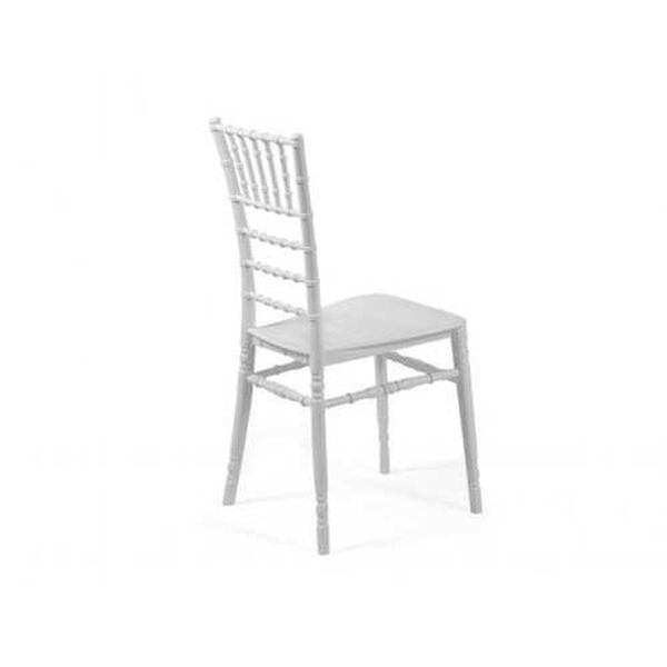 Tiffany White Outdoor Stackable Side chair with Cushion, Set of Four, image 3
