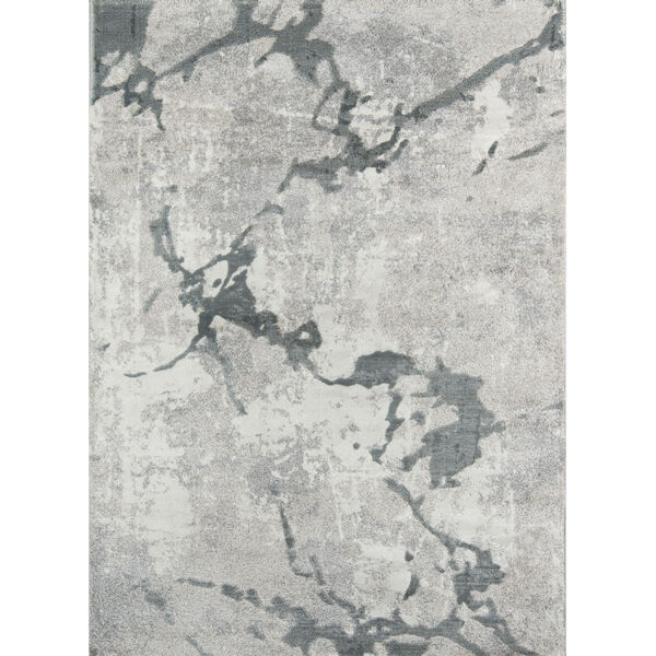 Matrix Abstract Charcoal Rectangular: 5 Ft. 3 In. x 7 Ft. 2 In. Rug, image 1