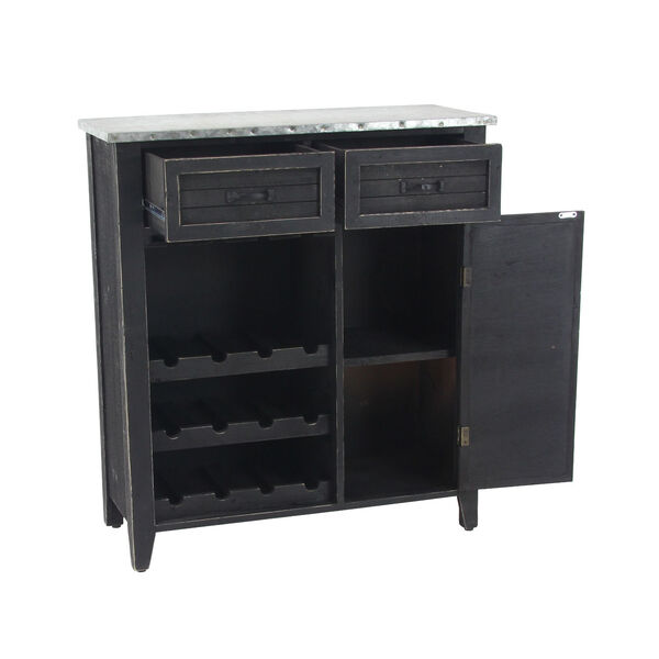 Black Wood Wine Storage Cabinet, image 5