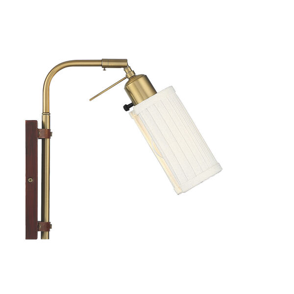 Lowry Redwood with Natural Brass One-Light Wall Sconce, image 2