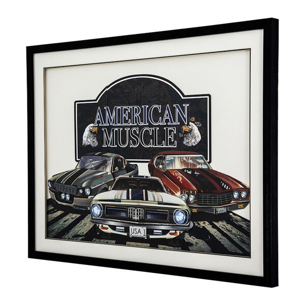 American Muscle Multicolor 3D Collage Wall Art, image 2