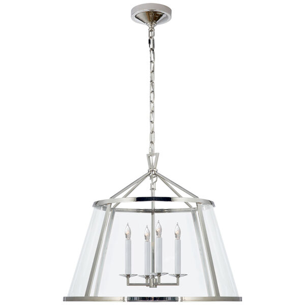 Darlana 24-Inch Pendant in Polished Nickel with Clear Glass by Chapman and Myers, image 1
