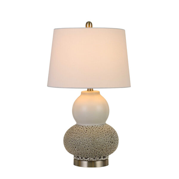Aigio Gray and White One-Light Table lamp, image 2