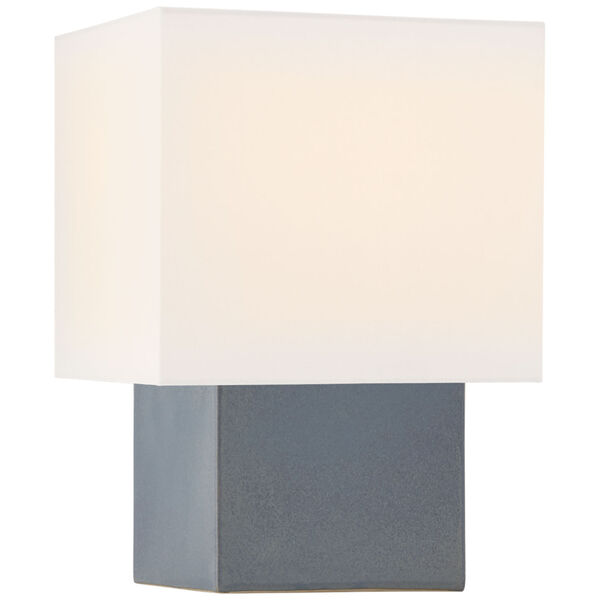Pari Mini Square Table Lamp in Cloudy Blue with Linen Shade by Kelly Wearstler, image 1