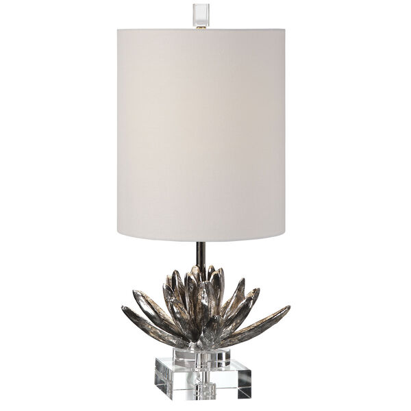 Silver Lotus Accent Lamp, image 1