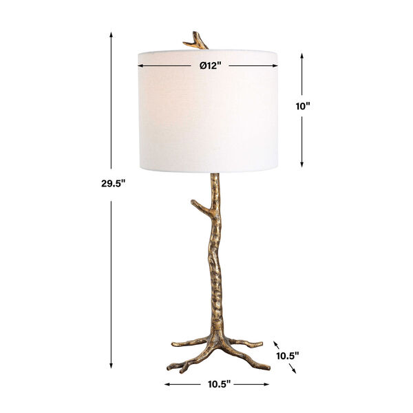 Hayden Antique Gold Twig One-Light Table Lamp, image 8