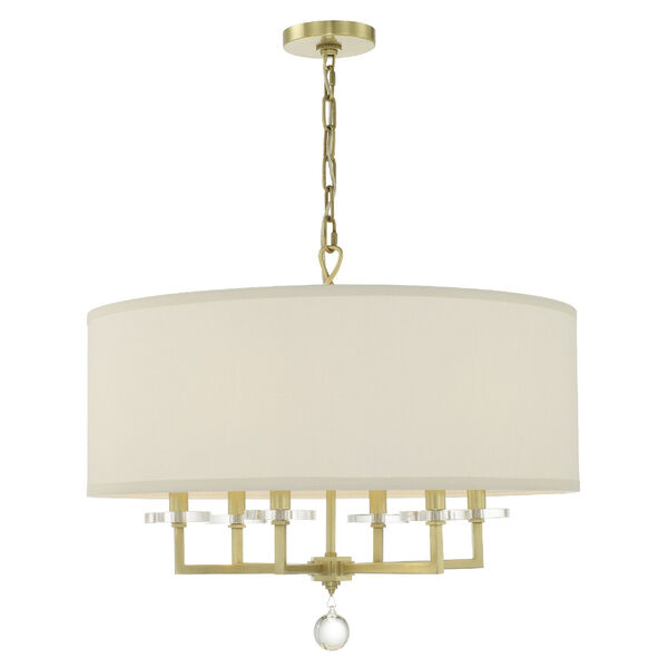 Paxton Antique Gold Six-Light Chandelier, image 6