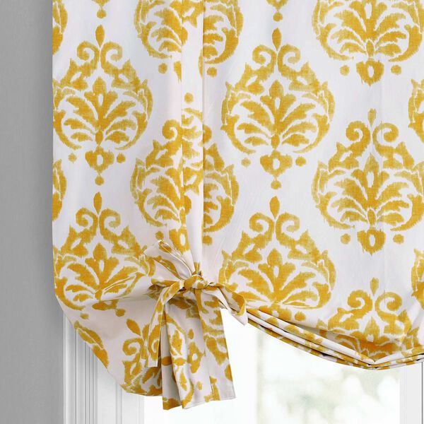 Sandlewood Gold Printed Cotton Tie-Up Window Shade Single Panel, image 4