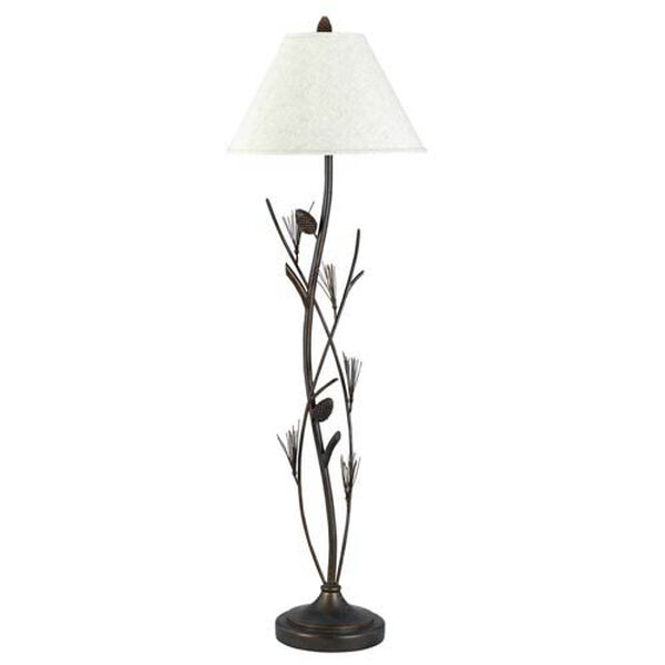 Pine Twig Wrought Iron Floor Lamp, image 1