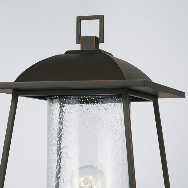 Durham Oiled Bronze One-Light Outdoor Post Lantern with Clear Seeded Glass, image 4