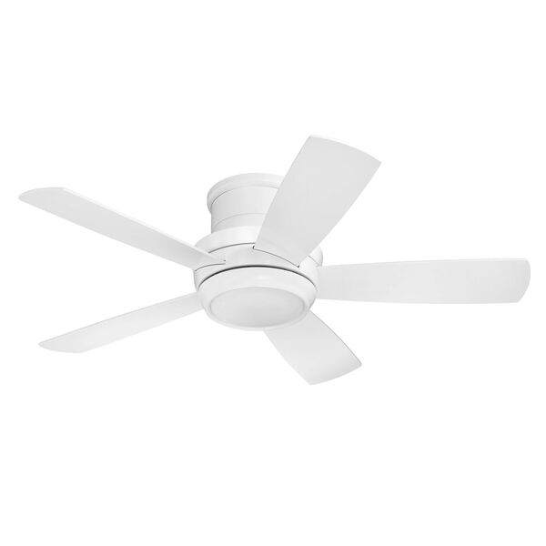 Tempo White 44-Inch LED Ceiling Fan with Five Blades, image 1
