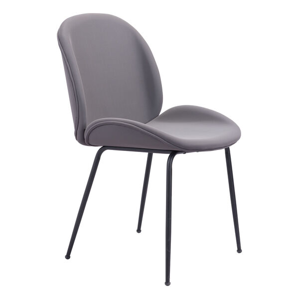 Miles Gray and Black Dining Chair, Set of Two, image 1