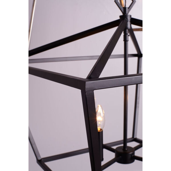 Kenwood Matte Black 20-Inch Four-Light Lantern Pendant, image 2
