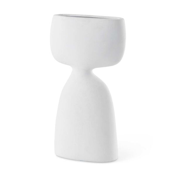 Rylee White Ceramic Vase, image 1