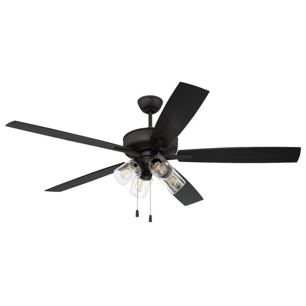 Super Pro 60-Inch LED Ceiling Fan with Clear Glass, image 6