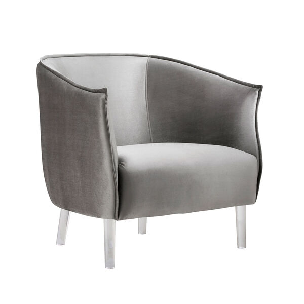 Lila Silver Velvet Chair, image 2