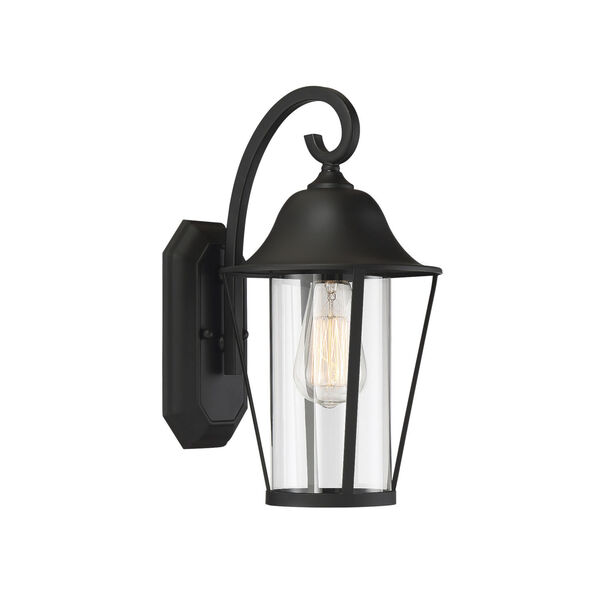 Lincoln Matte Black One-Light Outdoor Wall Sconce, image 1