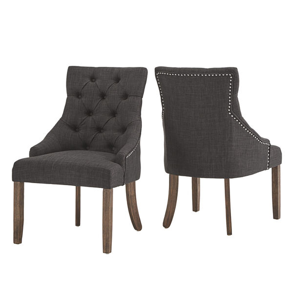 Henry Dark Gray Curved Back Tifted Dining Chair, Set of Two, image 6