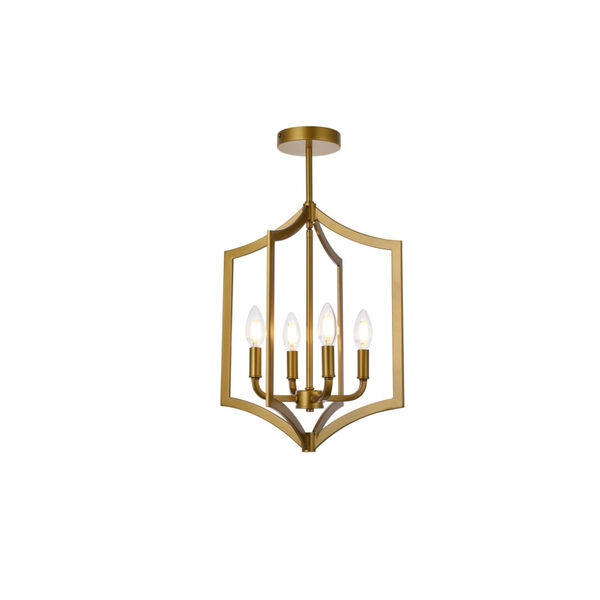 Kiera Brass Four-Light Pendant, image 1