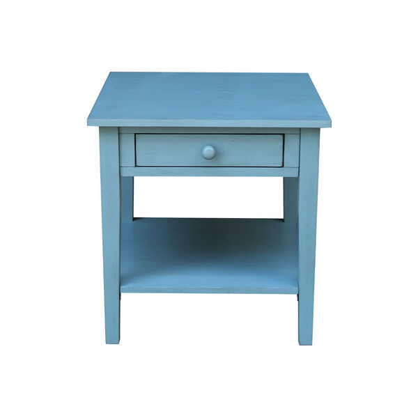 Spencer Antique Rubbed Ocean Blue End Table, image 3