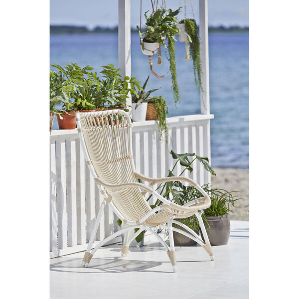 Monet Dove White Outdoor Highback Lounge Chair, image 6