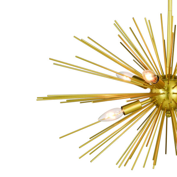 Nikko Gold Six-Light Pendant, image 5