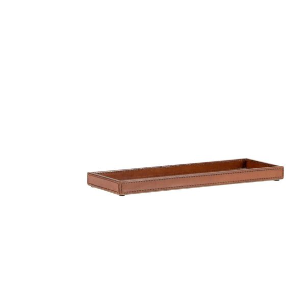 Cognac Leather Valet Tray, image 1