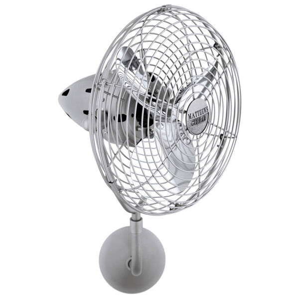 Bruna Parede Brushed Nickel 13-Inch Wall Mounted Fan, image 5