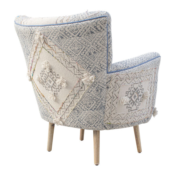 Goa Blue and Natural Accent Chair, image 6