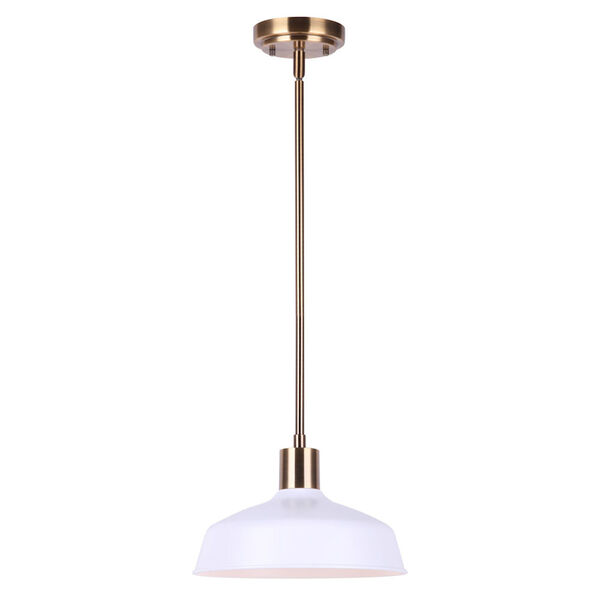 Bello Gold and White One-Light Pendant, image 1