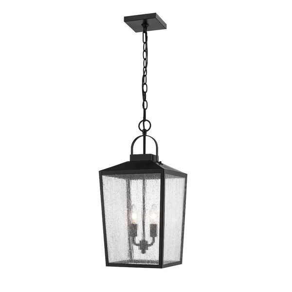 Devens Powder Coat Black Two-Light Outdoor Hanging Lantern, image 1