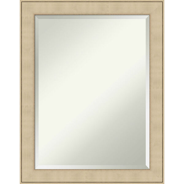 Honey and Silver 22W X 28H-Inch Bathroom Vanity Wall Mirror, image 1