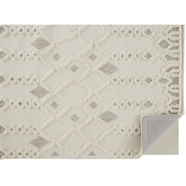 Anica Moroccan Wool Ivory Tan Rectangular: 4 Ft. x 6 Ft. Area Rug, image 4