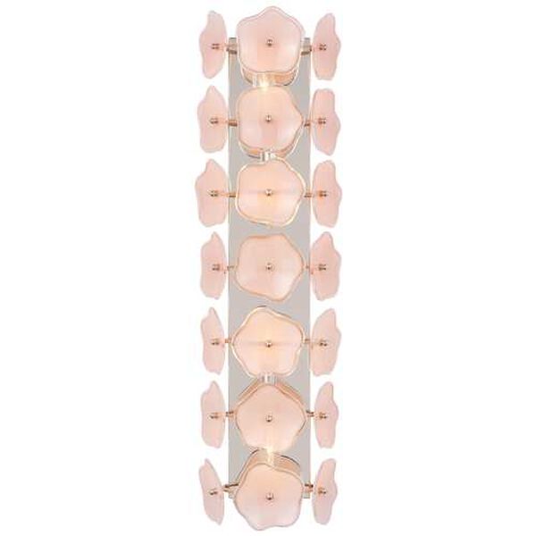 Leighton Polished Nickel Four-Light Wall Sconce with Blush Tinted Glass by kate spade new york, image 1