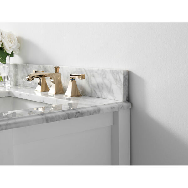 Hayley White 60-Inch Rectangular Bath Vanity Set, image 6
