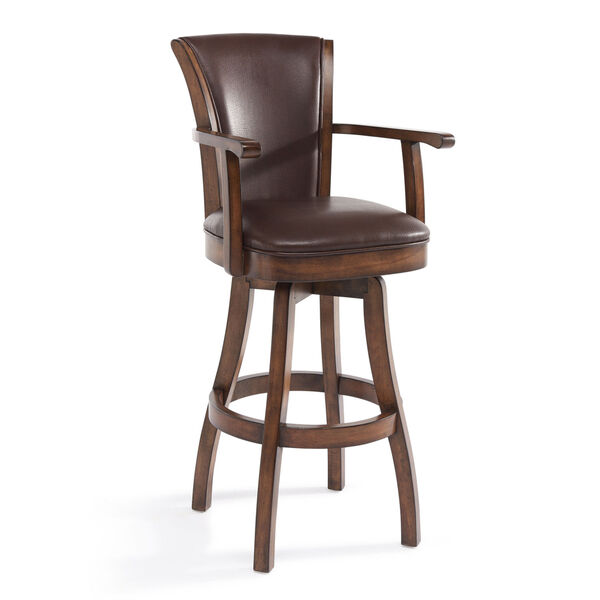 Raleigh Arm Chestnut 26-Inch Counter Stool, image 1