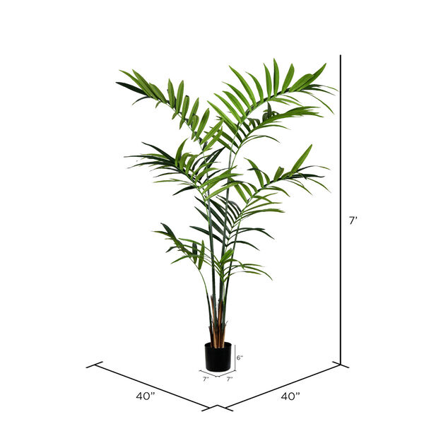 Green Potted Kentia Palm with 150 Leaves, image 2