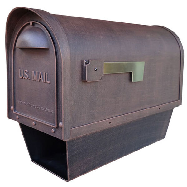 Classic Copper Curbside Mailbox with Paper Tube, image 1