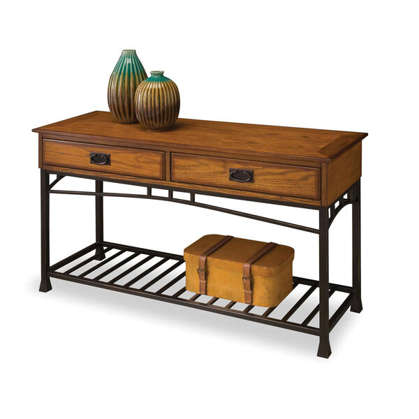 Modern Craftsman Oak Console Sofa Table, image 1