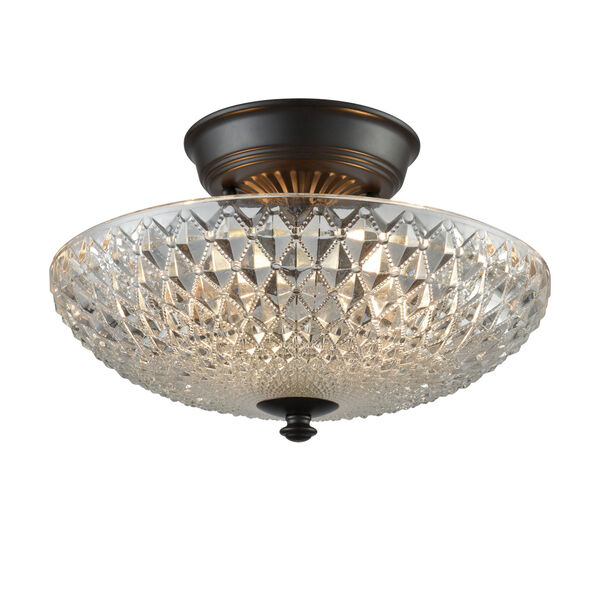Sweetwater Oil Rubbed Bronze Two-Light Semi-Flush Mount, image 2