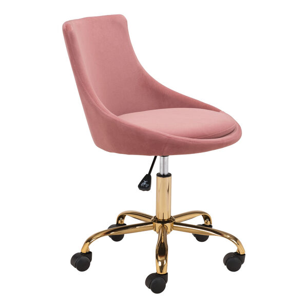 Mathair Pink and Gold Office Chair, image 1