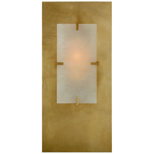Dominica Rectangle Sconce in Gild and Alabaster by AERIN, image 1