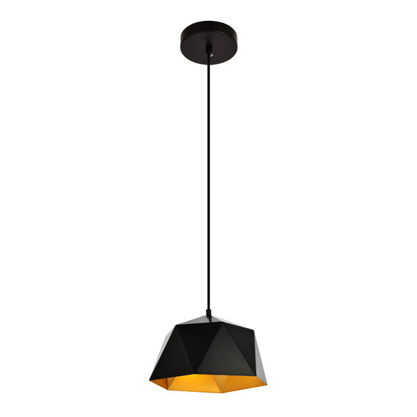 Arden Black and Gold 10-Inch One-Light Pendant, image 5