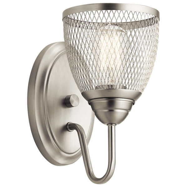 Voclain Brushed Nickel One-Light Wall Sconce, image 1