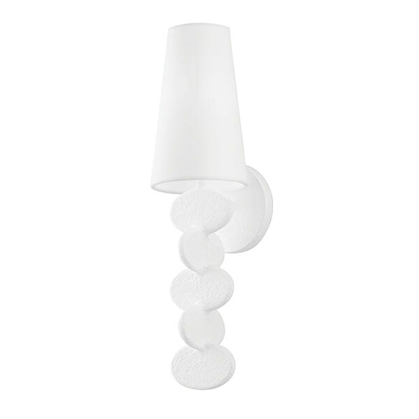 Ellios Gesso White One-Light Wall Sconce, image 1