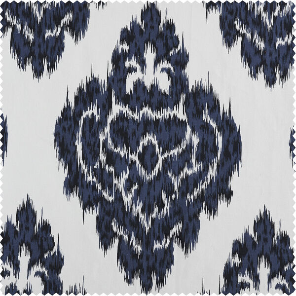 Ikat Blue Printed Cotton Window Valance Single Panel, image 5