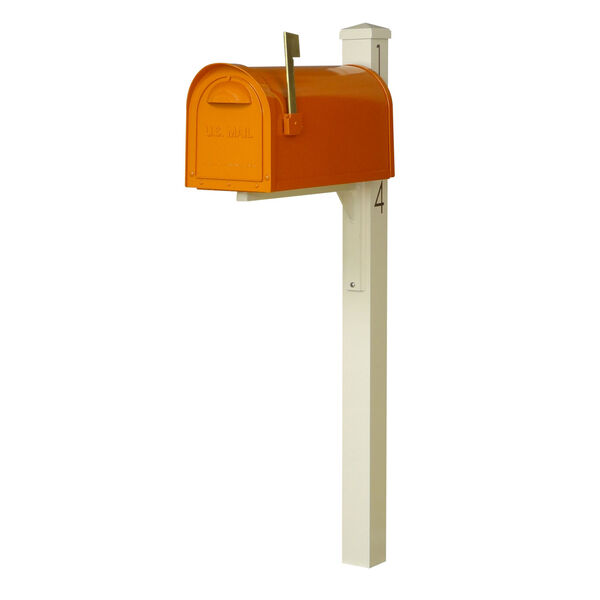 Dylan Orange Curbside Mailbox and Post, image 2