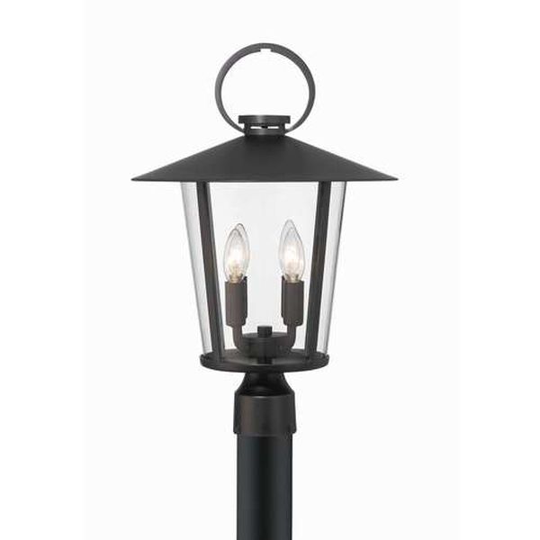 Andover Matte Black Four-Light Outdoor Lantern Post, image 4