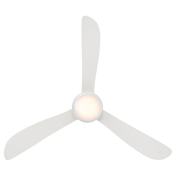 Corona Matte White 52-Inch 2700K Indoor Outdoor Smart LED Flush Mount Ceiling Fan, image 4