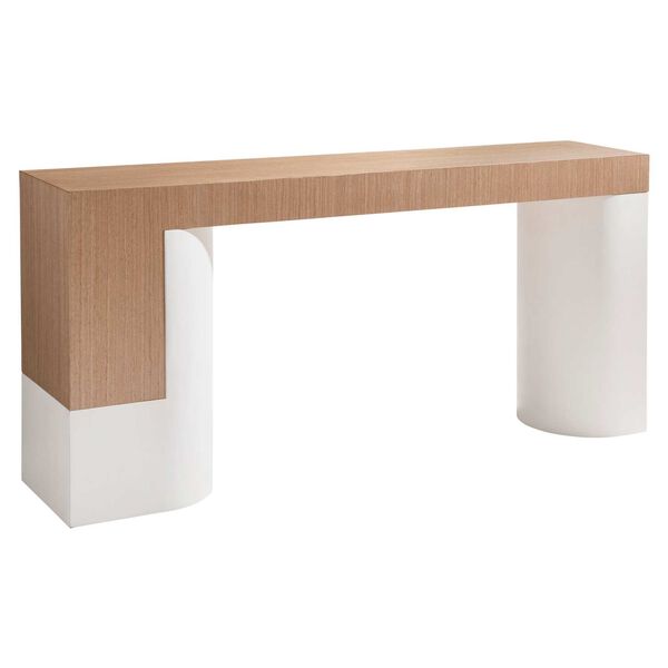 Modulum White and Natural Console Table, image 2